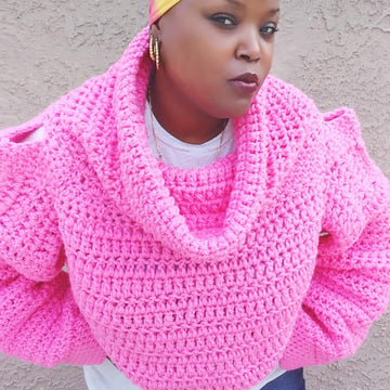 Pink Friday Cropped Sweater
