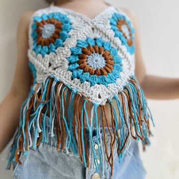 Granny Square Halter Top for Kids