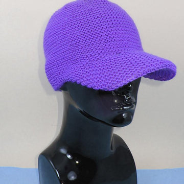 Unisex Curve Peak Garter Stitch Cap