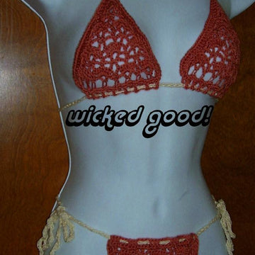 Wicked Good Thong Bikini crochet pattern