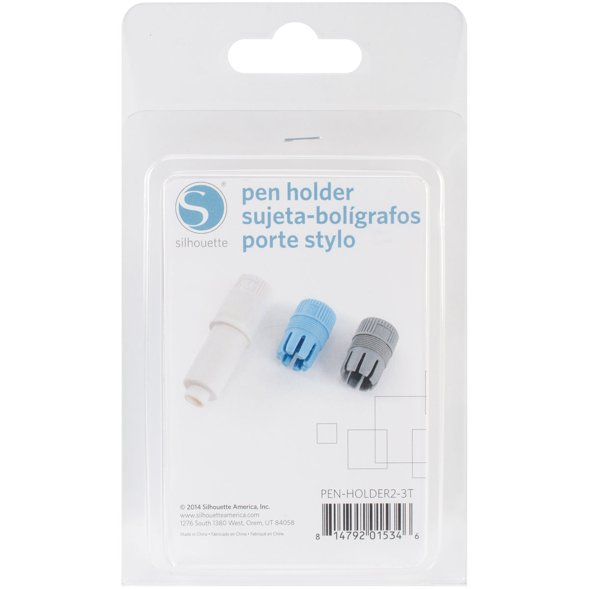 Silhouette America Silhouette Pen Holder W/Adapters - Small Blue, Medium White & Large Gray