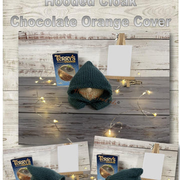 Hooded Cloak Chocolate Orange Cover Knitting Pattern