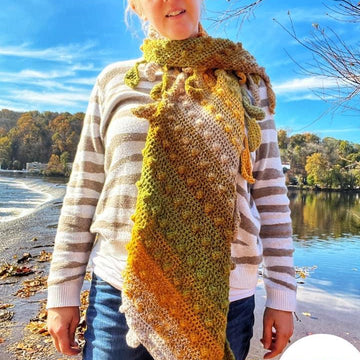 Falling Leaves scarf by Melu Crochet