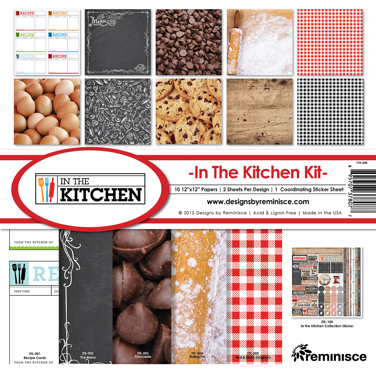 Reminisce Collection Kit 12"X12" - In The Kitchen
