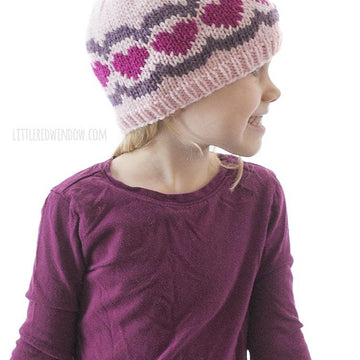 Scalloped Heart Hat