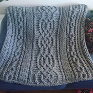Twisted Chain Celtic Cable Blanket