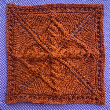 Cabled Patchwork Afghan