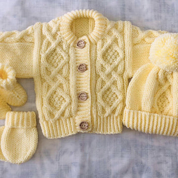"Breda" Aran Knitting Pattern for Babies