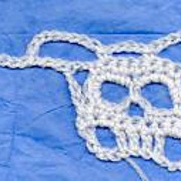 Creepy Skull Triangular Shawl