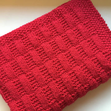 Rectangles Baby Blanket Knitting Pattern
