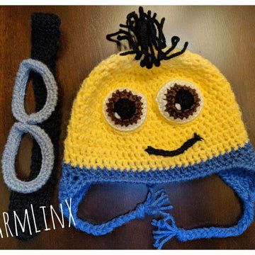 Minion Crochet Hat with detachable goggle PATTERN