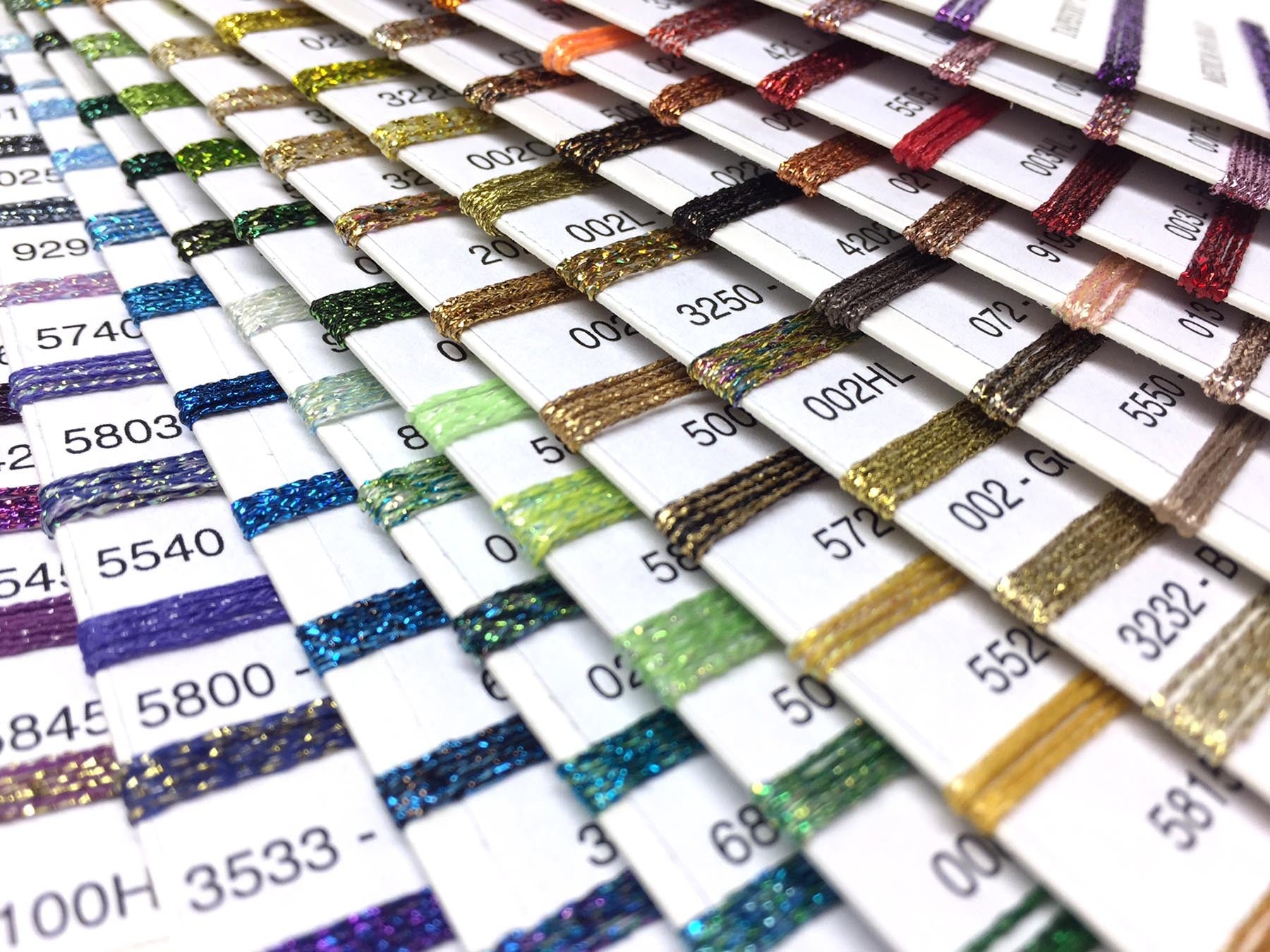 Kreinik Metallic Threads Shade Card