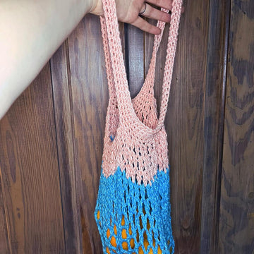 Colorblock Fat-Bottom Market Bag