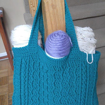 Cabled Zig Zag Bag