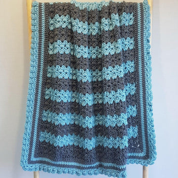 Stripes & Ruffles Baby Blanket