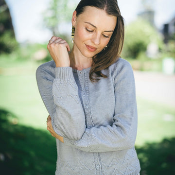2213 Women's Cardigan with Patterned Edge