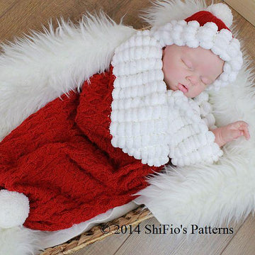 202 Pom Pom Edged Cocoon Knitting Pattern #202