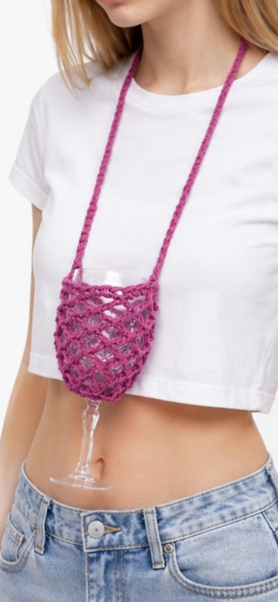 Crochet Wine Glass Holder