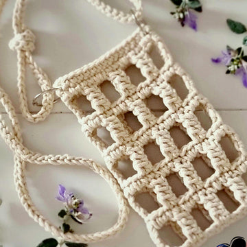 Mobile phone crossbody shoulder bag crochet pattern T29