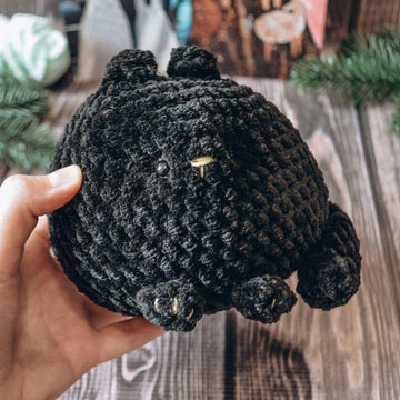 Plush black cat