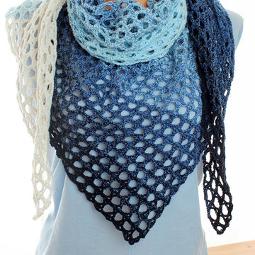 Triangular Scarf "Aquamarine"