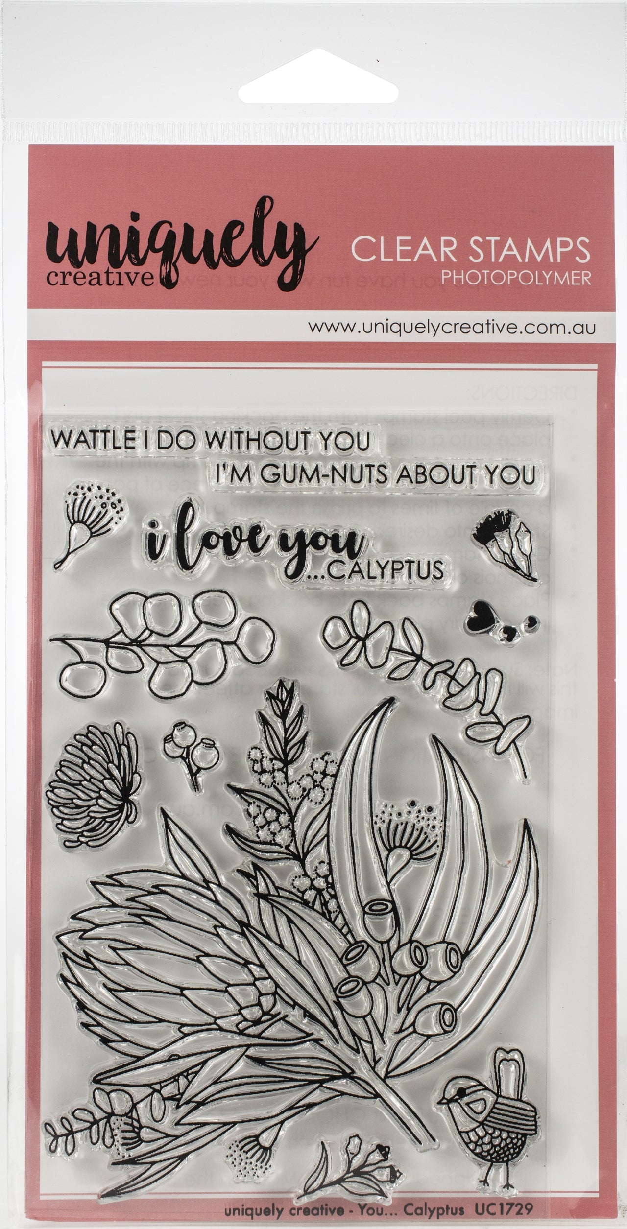 Uniquely Creative 4"X6" Clear Stamps 12/Pkg - You Calyptus
