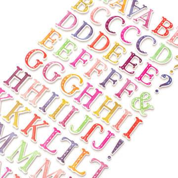 American Crafts Paige Evans Truly Grateful Thickers Stickers 5.5"X11" 151/Pk - Happy Thoughts Alpha/Foam