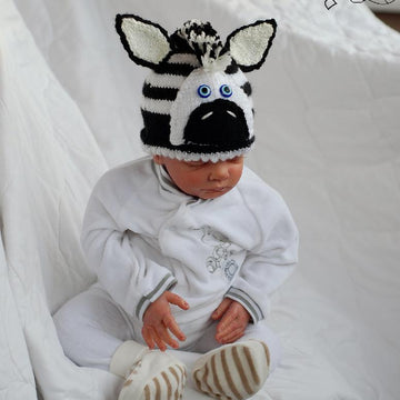 New Born Baby Zebra Hat