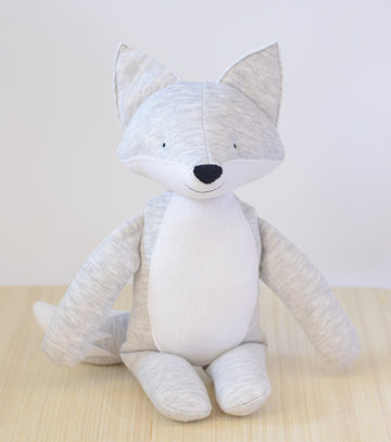 Stuffed medium fox and wolf