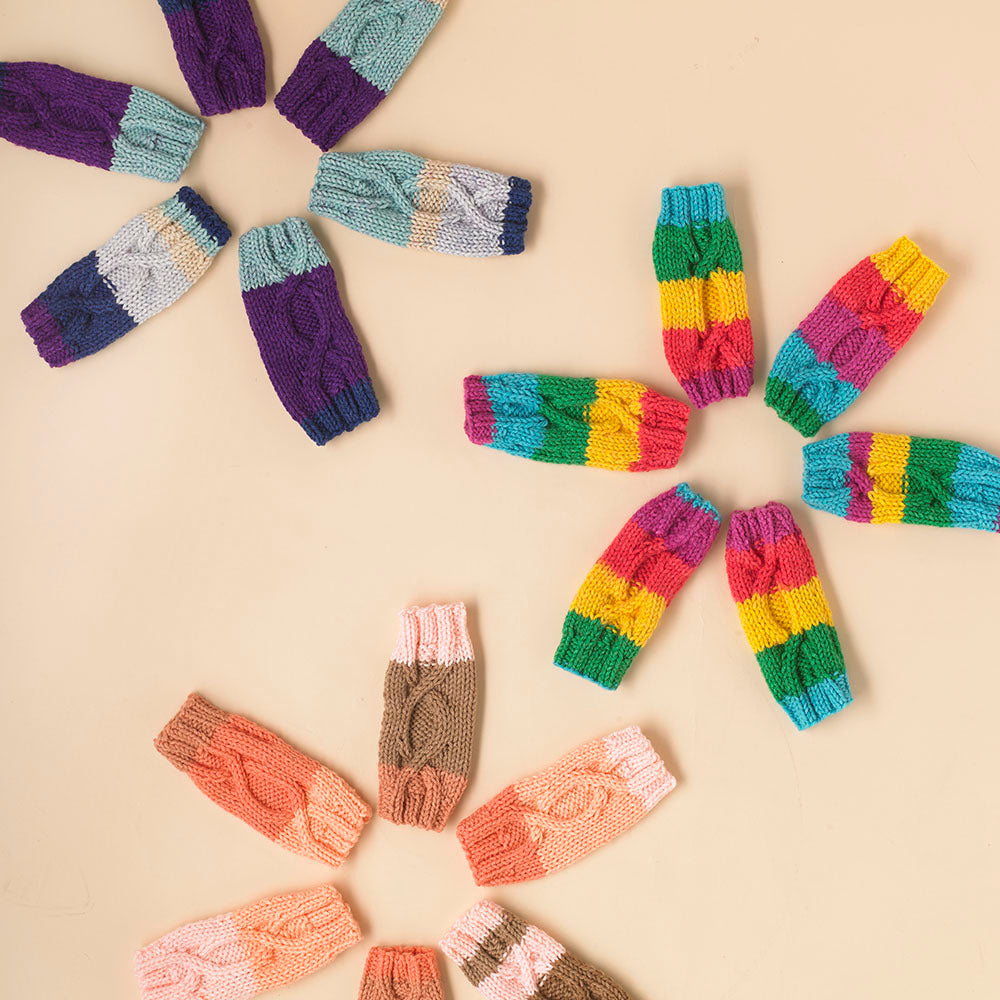 "The Essential Knitted Wristwarmers" - Free Accessory Knitting Pattern in Paintbox Yarns Chunky Pots