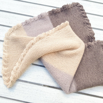 Reversible Cable Border Blanket