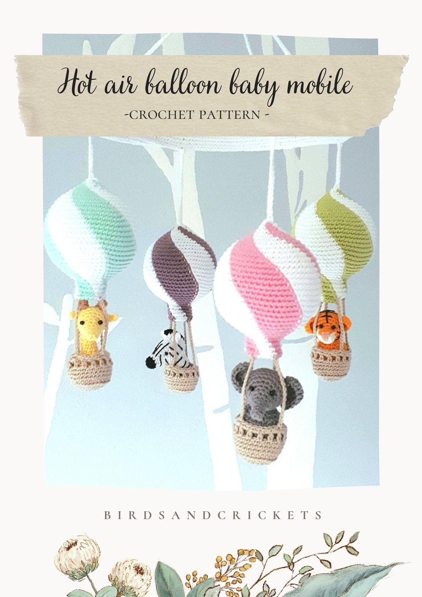 Hot air balloon baby mobile
