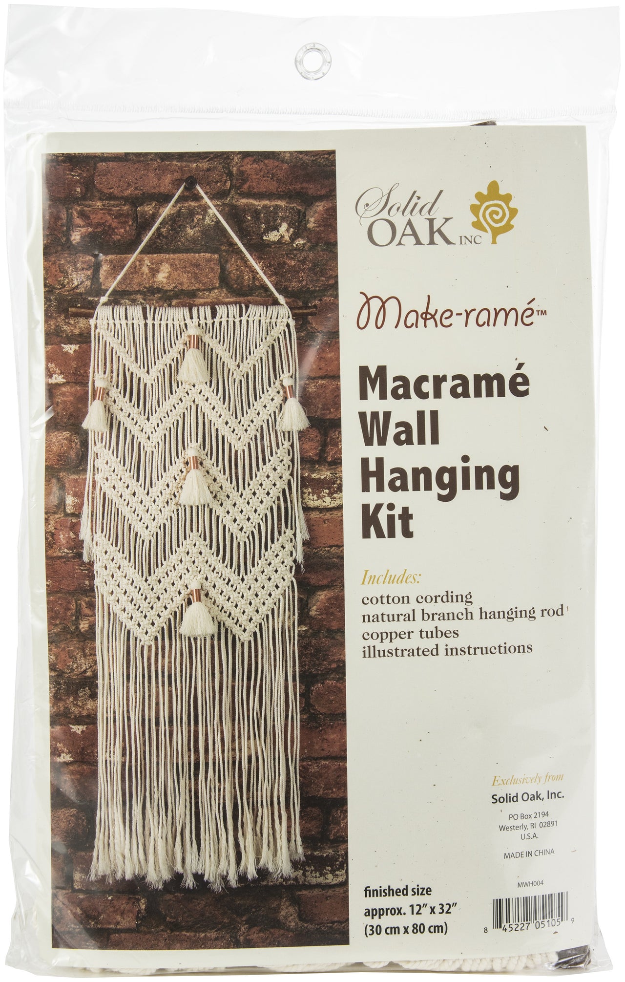 Solid Oak Chevron & Tassels Macrame Kit