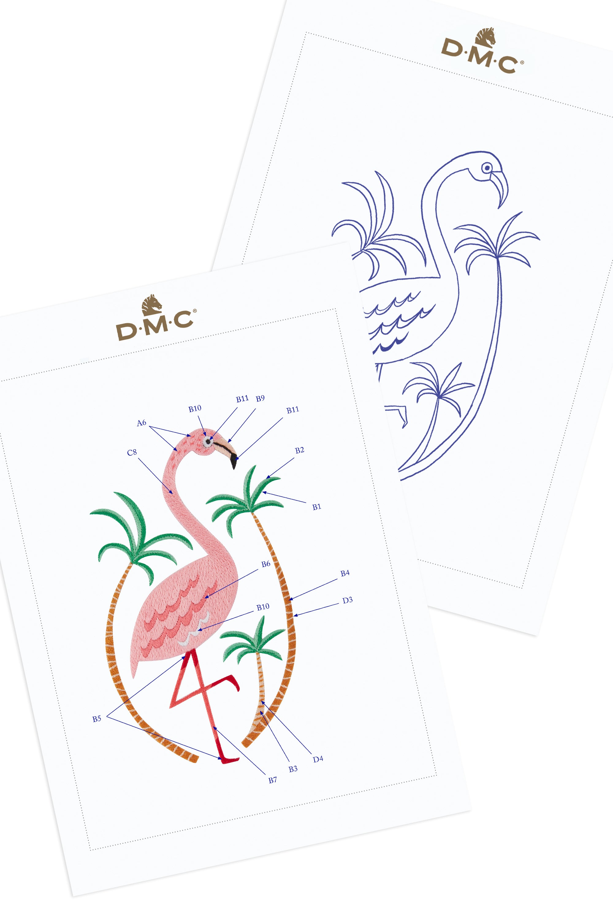Flamingo in DMC - PAT0524 - Downloadable PDF