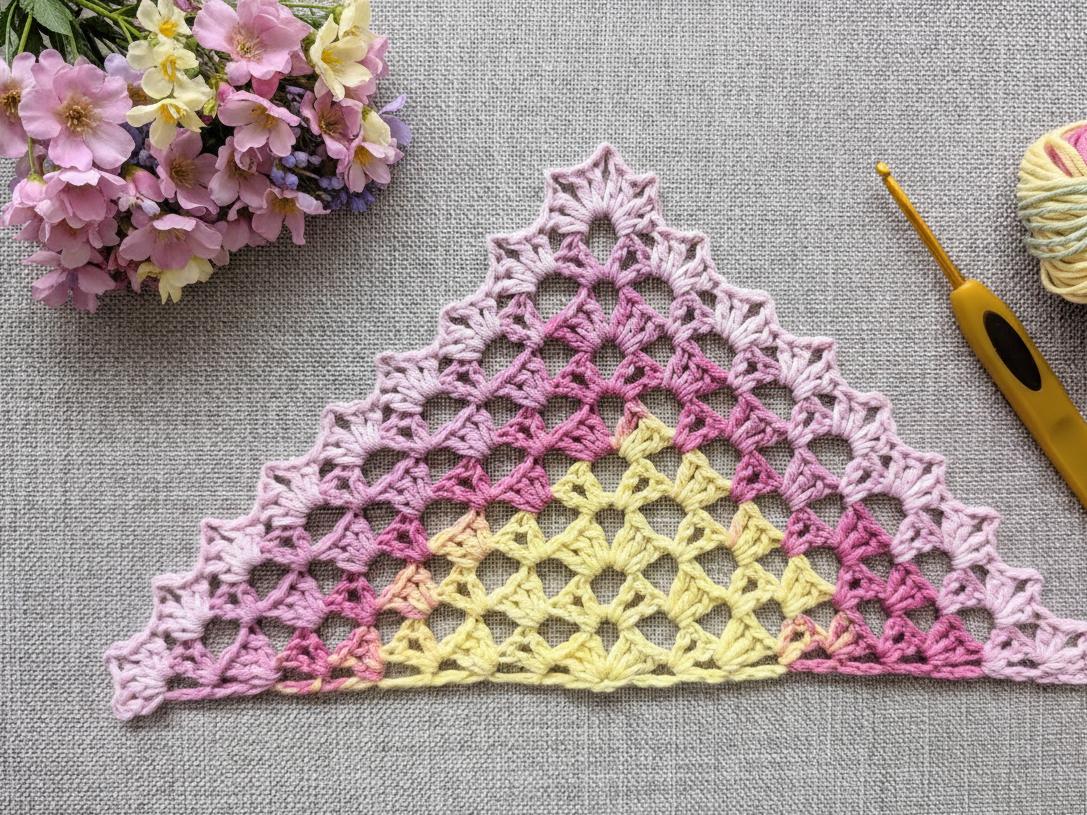 Crochet Bandana/Shawl Pattern/Chart #34