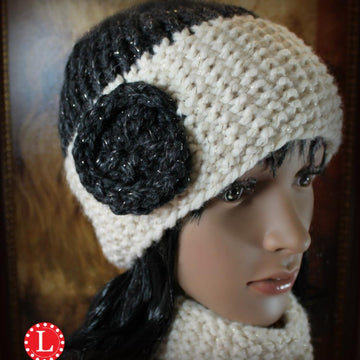 Seed Stitch Hat and Cowl