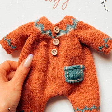 Knitting Toy Clothes Pattern - Onesie for 10''/25cm toys