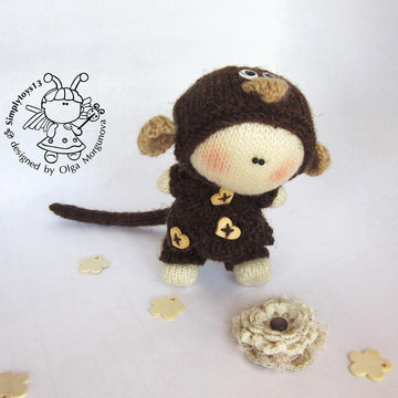 Pebble doll  Monkey