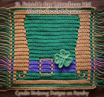 St. Patty's Day Leprechaun Hat mosaic square