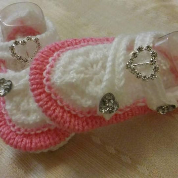 Arya Shoes with matching Hairband 0-3 and 3-6mths