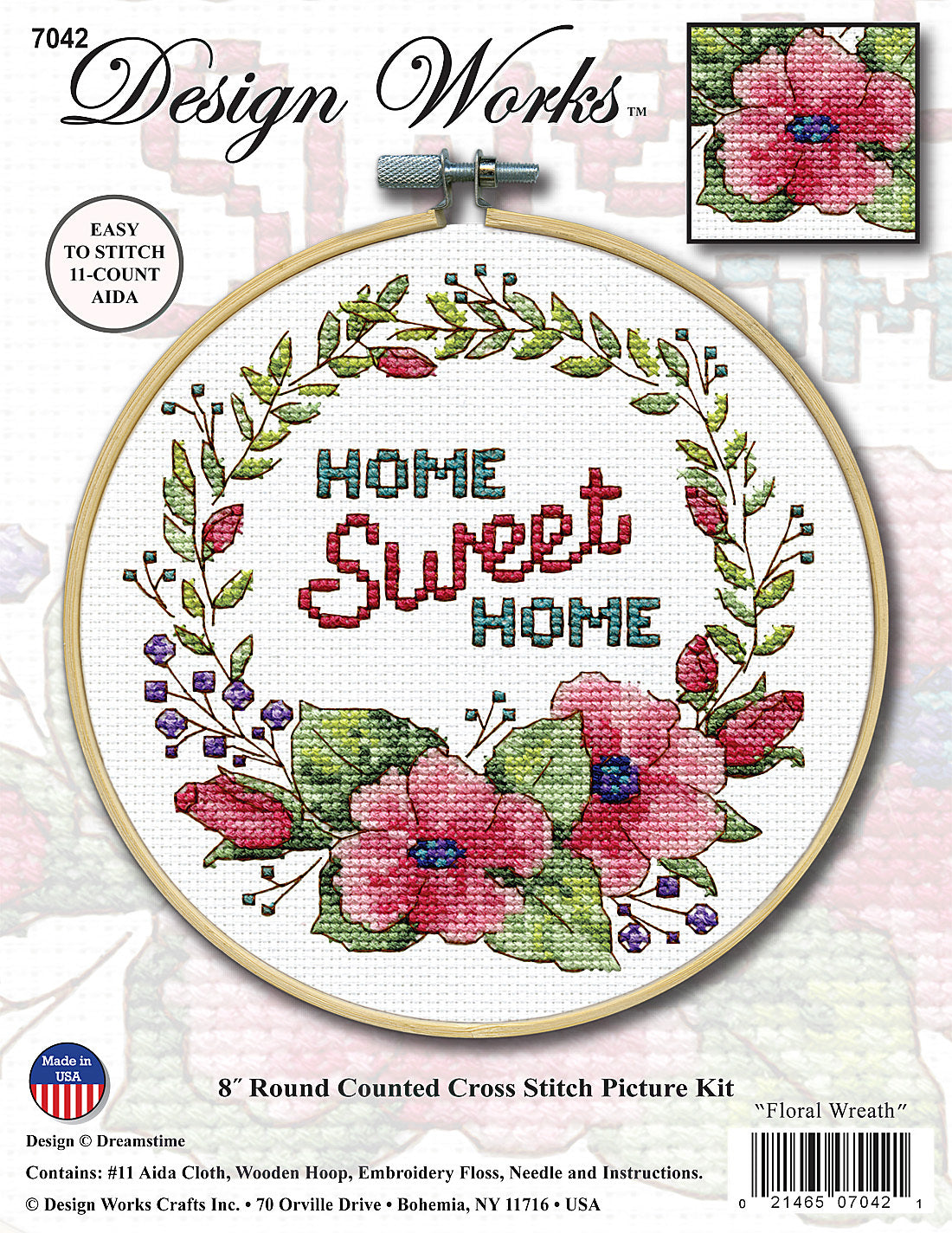 Design Works Home Sweet Home Cross Stitch Kit - 8in Round