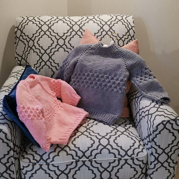 Gray Diamond Raglan Sweater