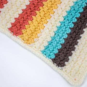 Modern Fall Wattle Stitch Crochet Blanket