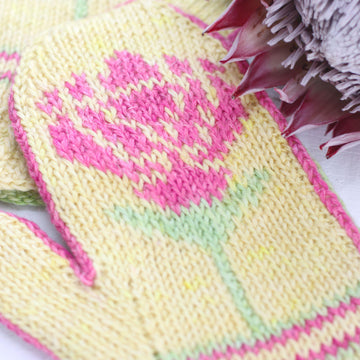 Tunisian Protea Mitts