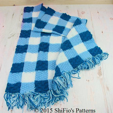 Gingham Baby Blanket Pattern #161