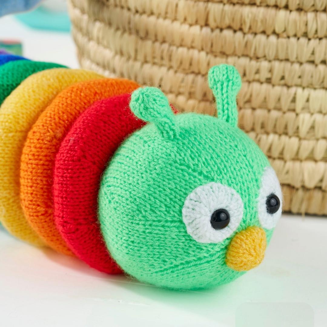Bright Bug Caterpillar Stacking Rings