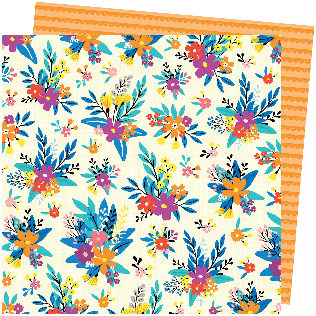 American Crafts Amy Tan Picnic In The Park Double-Sided Cardstock 12"X12" 25/Pkg - Blossom Bouquet
