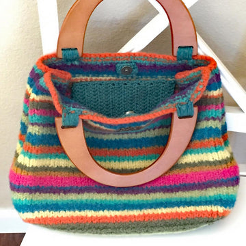 Knit and Felted Purse - Iris Bag