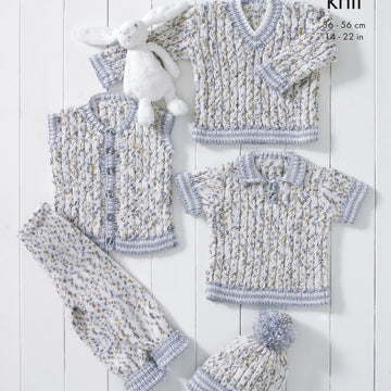 Baby Set in King Cole DK - 4899 - Downloadable PDF