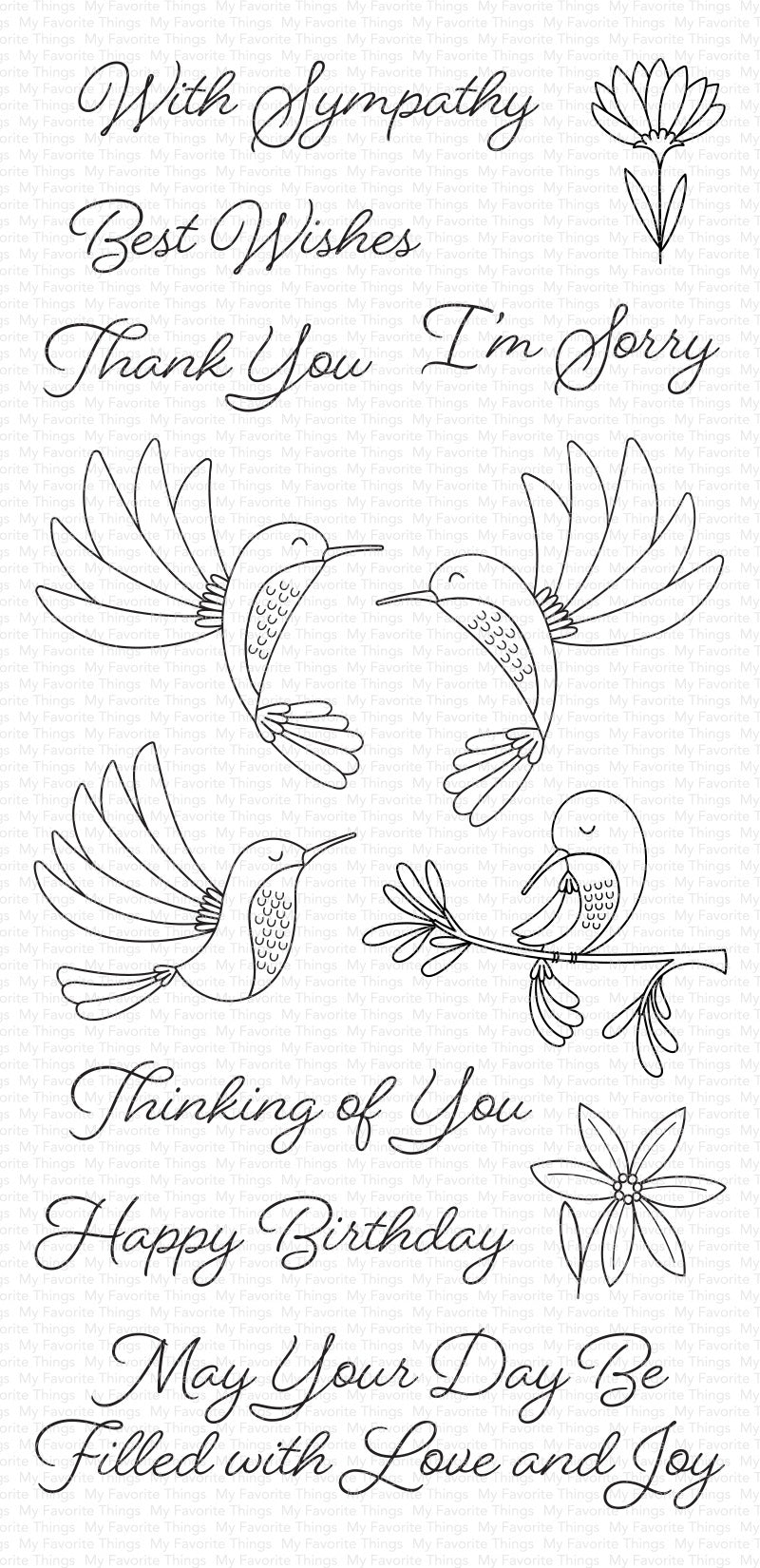 My Favorite Things Clear Stamps 4"X8" - Happy Hummingbirds
